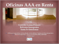 Rento Oficinas Corporativas AAA en Miguel Hidalgo, Distrito Federal