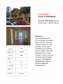 CASA EN VENTA en Ciudad de México, Distrito Federal