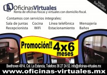 OFICINAS VIRTUALES CON DOMICILIO FISCAL 4X6 en Zapopan, Jalisco, Jalisco