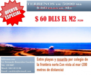 Terrenos de 5000 m2 con vista al mar en Playas de Rosarito, Baja California