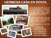 HERMOSA CASA EN RENTA CUAUTLA MORELOS en Cuautla, Morelos