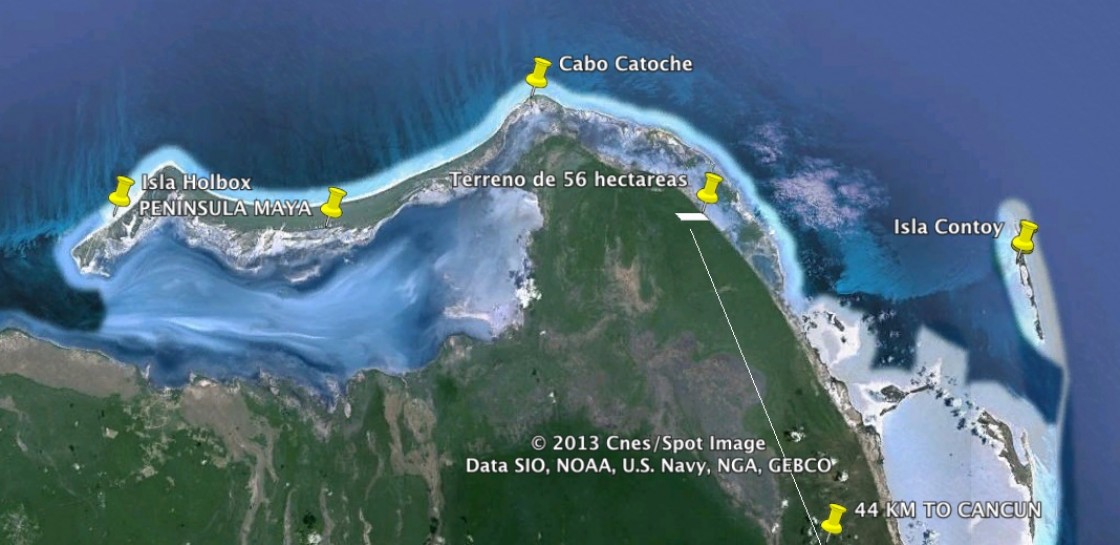 56 hectareas de OPORTUNIDAD en el CARIBE MEXICANO en isla mujeres, Quintana Roo 