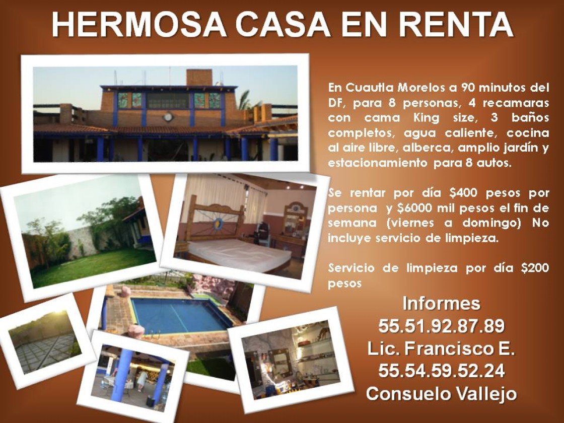 Casa en renta en La Pedregosa, Cuautla 3718 | Habítala